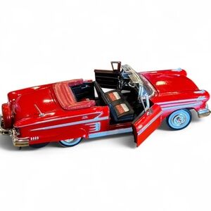 Vintage 1958 Chevrolet‎ Impala Model Car 1:24 Scale Red Convertible Testors Easy